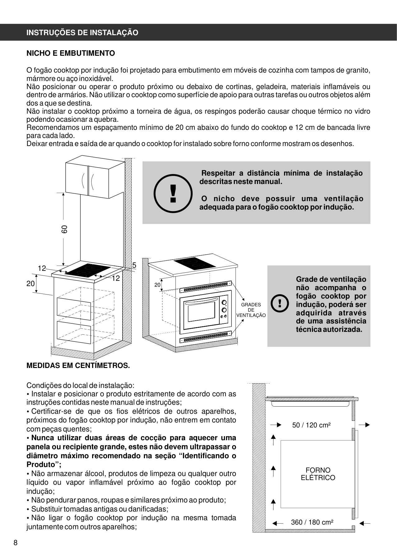 Cooktop Fischer 5Q TC Infinity Cooktop Fischer 5Q TC Infinity - Ilustração do manual