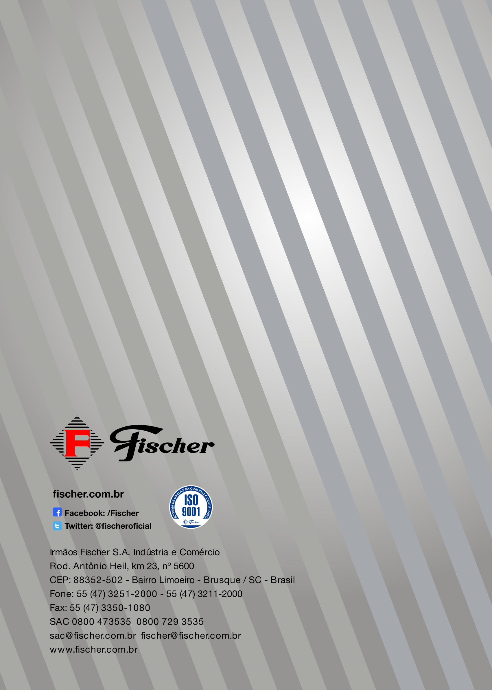 5. 0800 47 3535 e 0800 729 3535 sac@fischer.com.br 5. 0800 47 3535 e 0800 729 3535 sac@fischer.com.br - Ilustração técnica do manual